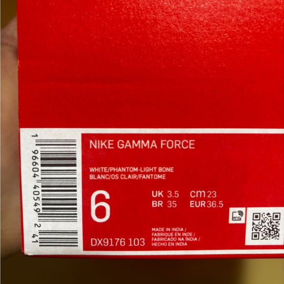Nike Gamma Force White Phantom Women Shoes No Lid - Picture 9 of 10
